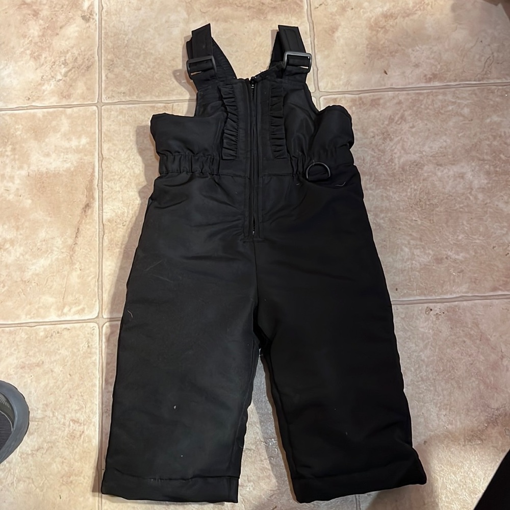 Snow play bibs size 12 month black like new